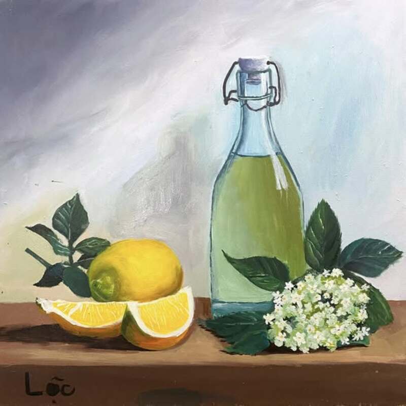 Tranh tĩnh vật màu Acrylic