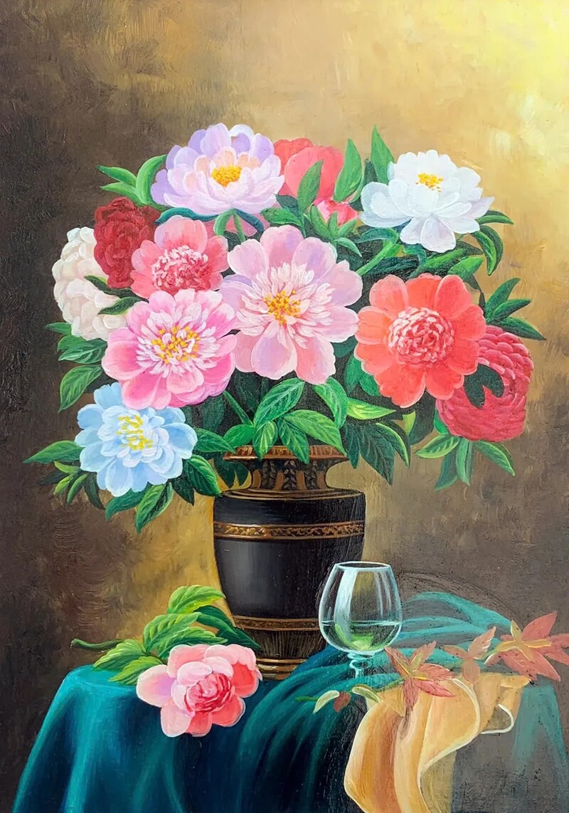 Tranh tĩnh vật màu Acrylic