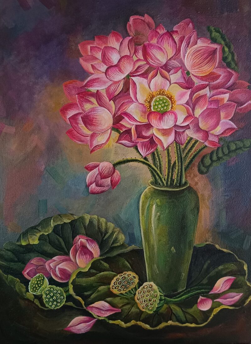 Tranh tĩnh vật màu Acrylic