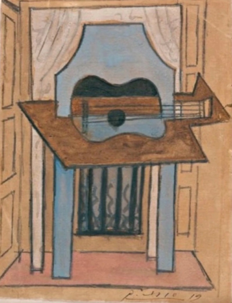Tĩnh vật với đàn ghi ta (Still Life with Guitar) của Pablo Picasso