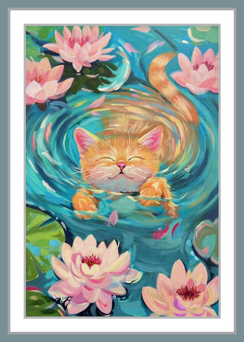 Tranh vẽ động vật bằng màu Acrylic