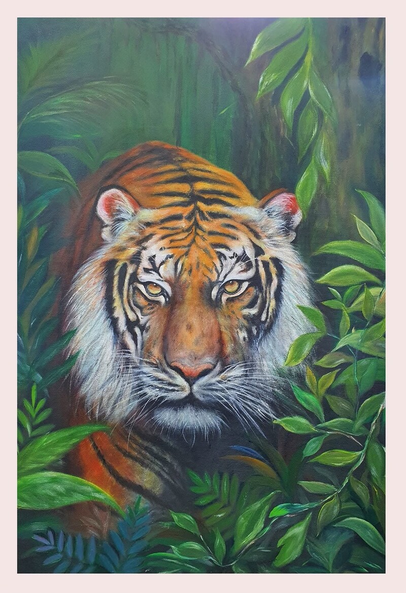 Tranh vẽ động vật bằng màu Acrylic